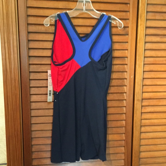 Leotard Body Wrappers Bike A Tard style Red and Blue Size Girls 16 NWT - Picture 3 of 4